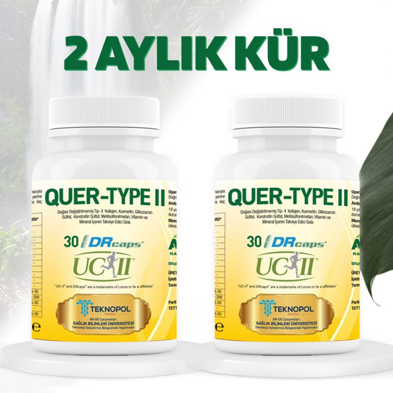 Quer- Type II UC-II Tip 2 Kollajen (ikili paket)