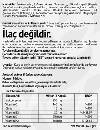 İsoquercetin Complex 120 Kapsül