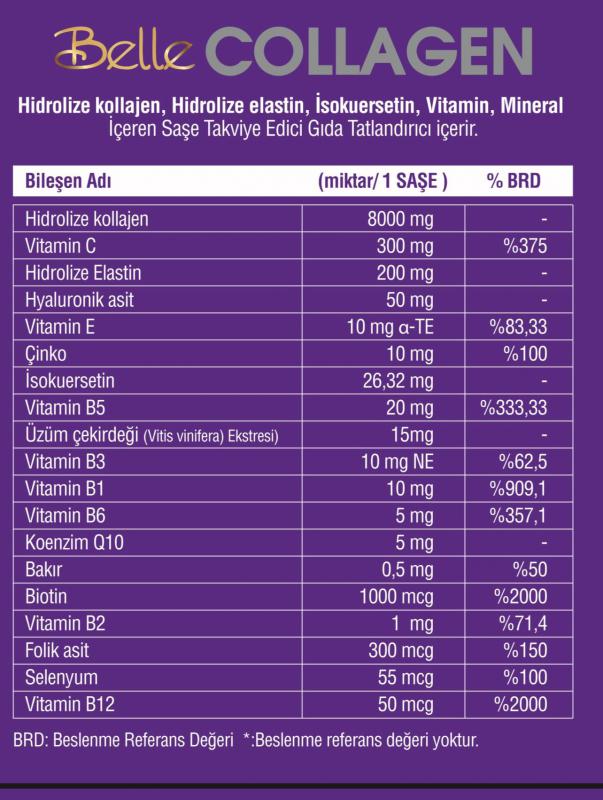 Belle Collagen 30 Saşe Yeşil Elma